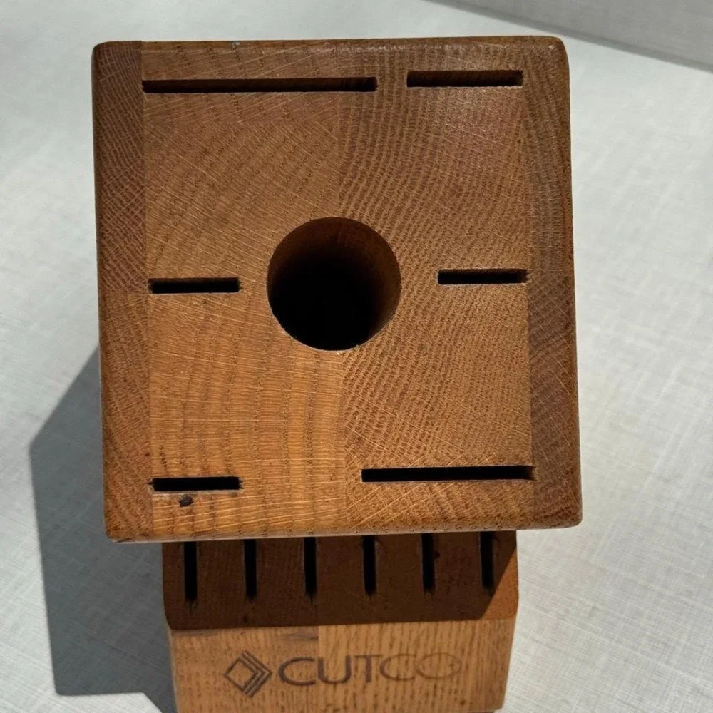 CUTCO Wood Knife Block Holder Organizer‎ 13 Slots Made in USA Kitchen Essential
